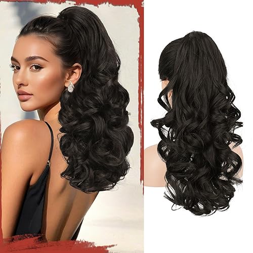 Miniatura 30 de Sofeiyan - Extensión de cola de caballo de 13.0 pulgadas, rizada y larga, con pinza, extensiones de pelo sintético de aspecto natural para mujer