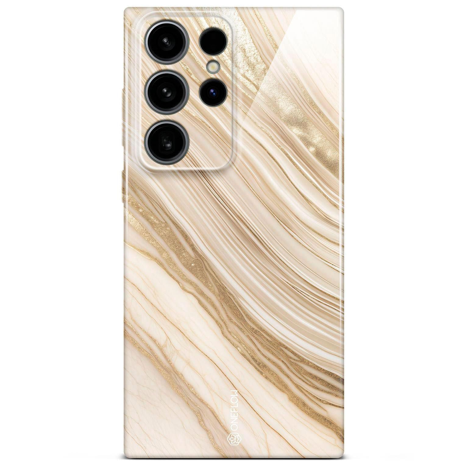 Coque rigide Samsung S24 Ultra premium marbre doré paillettes Bliss - 8