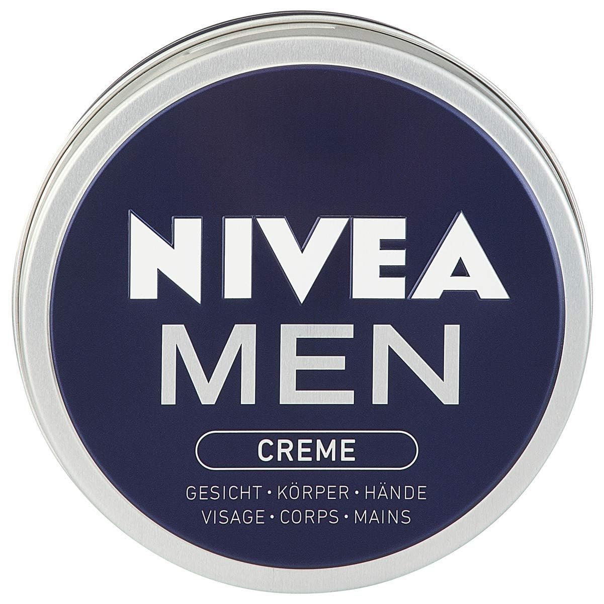 NIVEA MEN Creme, pflegende Hautcreme mit Vitamin E für intensive Feuchtigkeit,Hautpflege für Männer, ideal für Körper, Gesicht und Hände (150 ml) (Packung mit 3)