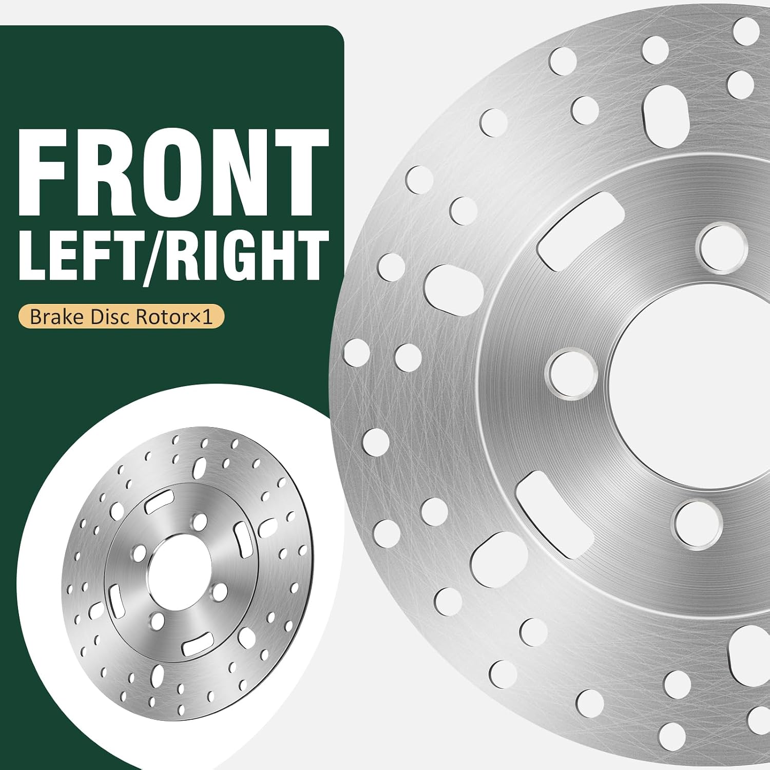 M MATI Front Left/Right Brake Disc Rotor for Yamaha Big Bear 350 YFM350 Big Bear 400 YFM400 Kodiak 400 YFM400 Grizzly 400 YFM400 Wolverine 350 YFM350 4KB-2582T-00-00