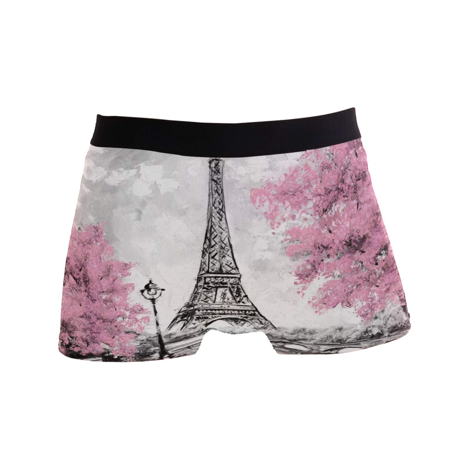 Linomo Men's Multicoloured Boxer Briefs Eiffel Tower Paris France Boxers Shorts Underwear Underpants