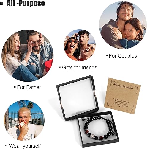 Miniatura 7 de Pulsera Hamoery de abalorios de elefante para mujer, de 8mm, con difusor de aceite esencial de roca de lava para la ansiedad, para hombre y mujer,