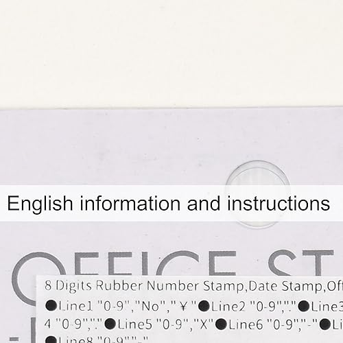 Miniatura 3 de Sello de número de goma de 8 dígitos, sello de fecha, sello de oficina, sello giratorio