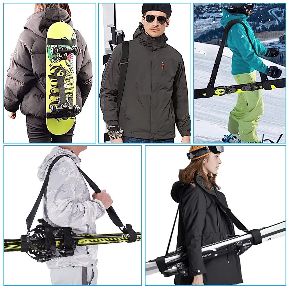 Skateboard Sangle de Transport,dellyy Bandoulière de Planche à Roulettes,Portable Transporteur de Voyage Universel 79-138 cm,Sac de Skateboard réglable pour Longboard,Snowbnoard,Voyage,Sport,Rangement - 5