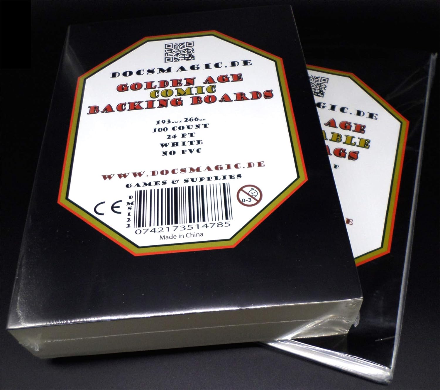 docsmagic.de 100 Golden Age Size Resealable Comic Bags + Backing Boards - Combo Pack 197 x 266 mm, 100 Resealable Bags + Boards - Image 3