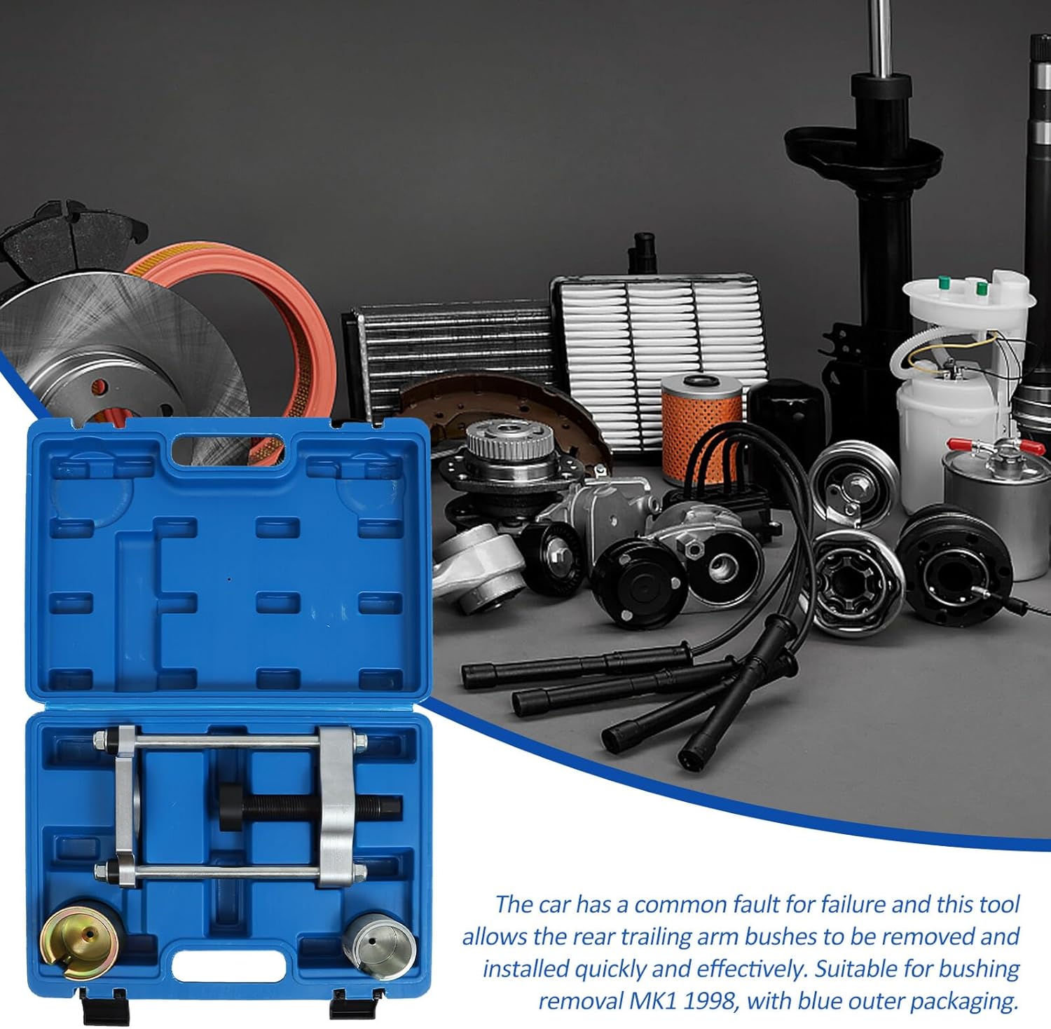 Rear Trailing Arm Remover and Rear Suspension Arm Bushing Repair Tool Set for Compact Car 1998 – Professional Use