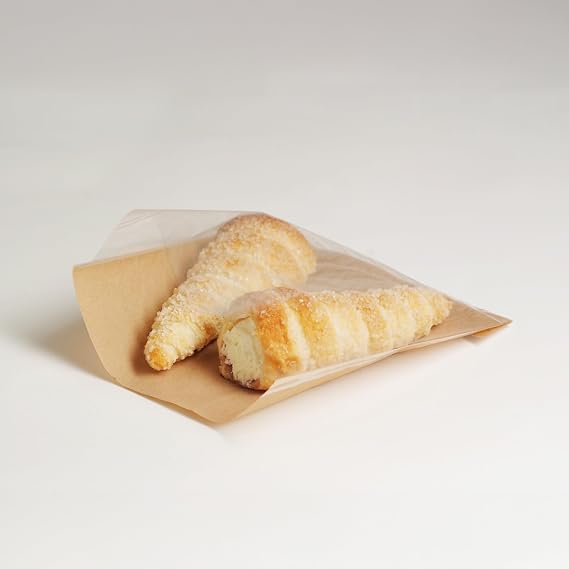 BAG-IT Brown Film Fronted Paper Sandwich Bakery Food Display Bags 7