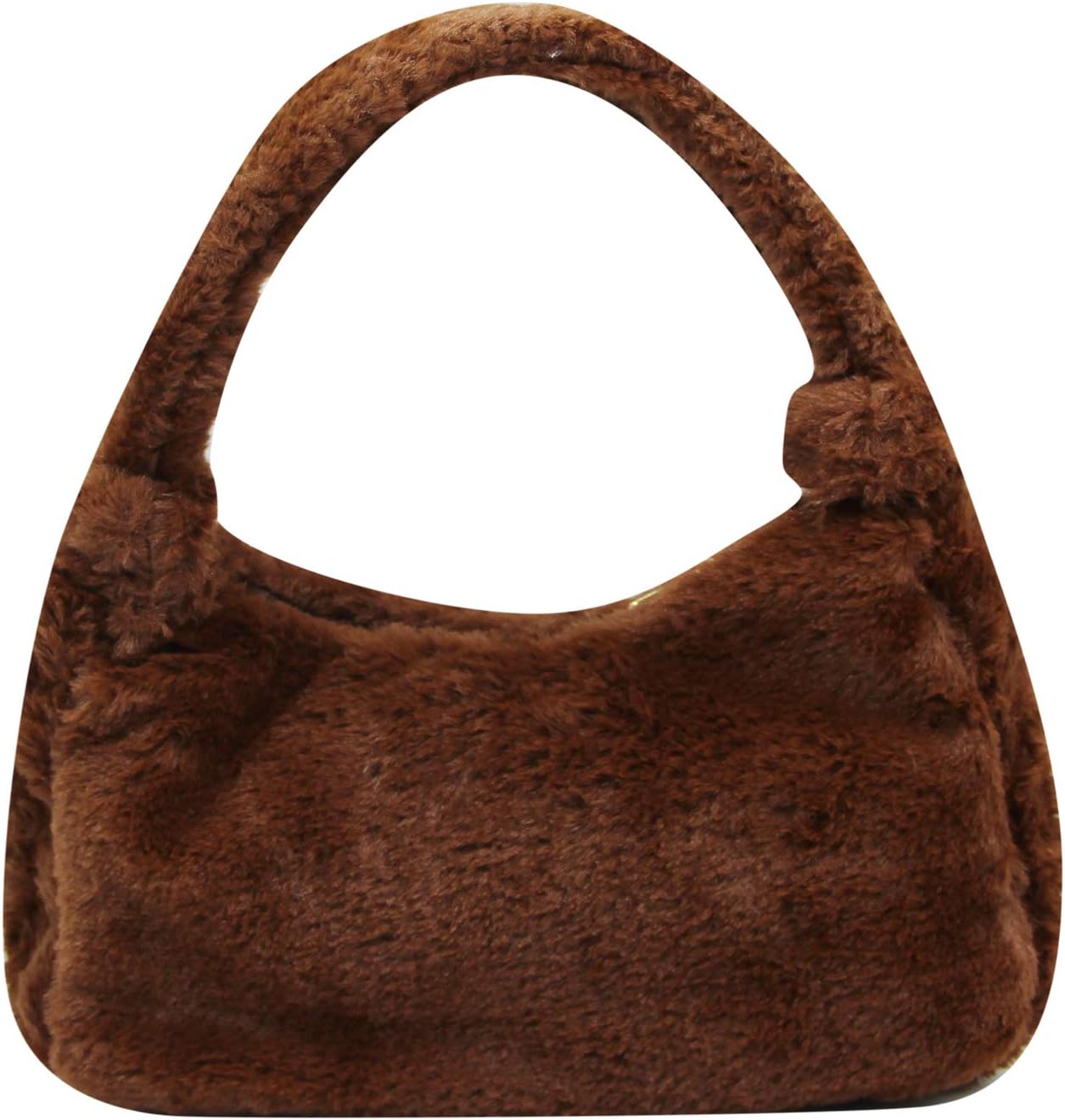 Women Girls Fashion Leopard Cow Print Fluffy Tote Handbag Soft Plush Faux Fur Underarm Shoulder Wallet Purse - Image 2