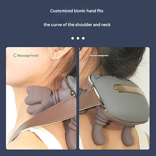 Miniatura 2 de 1PC Neck Shoulder Massager, Portable Shiatsu Heated Massager, DeepTissue 4DKneading Massage, Real Hands Massagers with Heat, Simulated Hand Neck and
