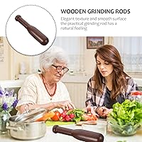 Vista 3 de Healifty Cocina Comida Masher Masher Masher Maja de Madera Herramienta para Barman Uso en el Hogar 7.8 in Chucrut Pounder Sauerkraut Pounder