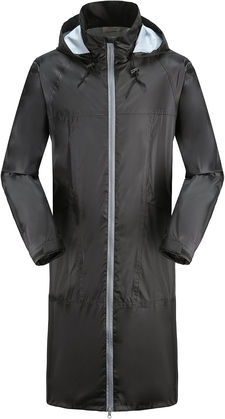 Rainfun Raincoat Casual Rain Jacket Lightweight Windbreaker Water Resistant Hoodie for Men and Women