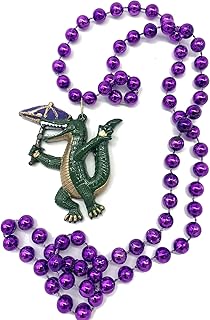 Gator Second Line Umbrella Mardi Gras Bead Necklace Spring Break Cajun Carnival New Orleans