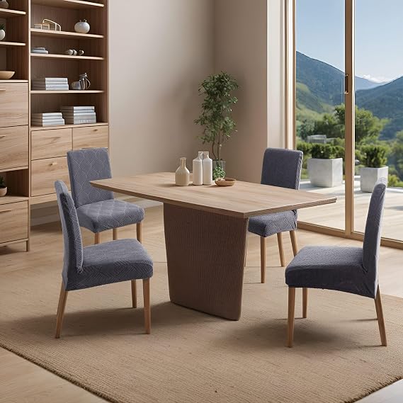 Waterproof Dining Chair Covers, Chair Covers for Dining Room, Stretch Chair Covers Parsons Chair Slipcover, Removable, Washable for Dining Room Kitchen Chair Protector Cover
