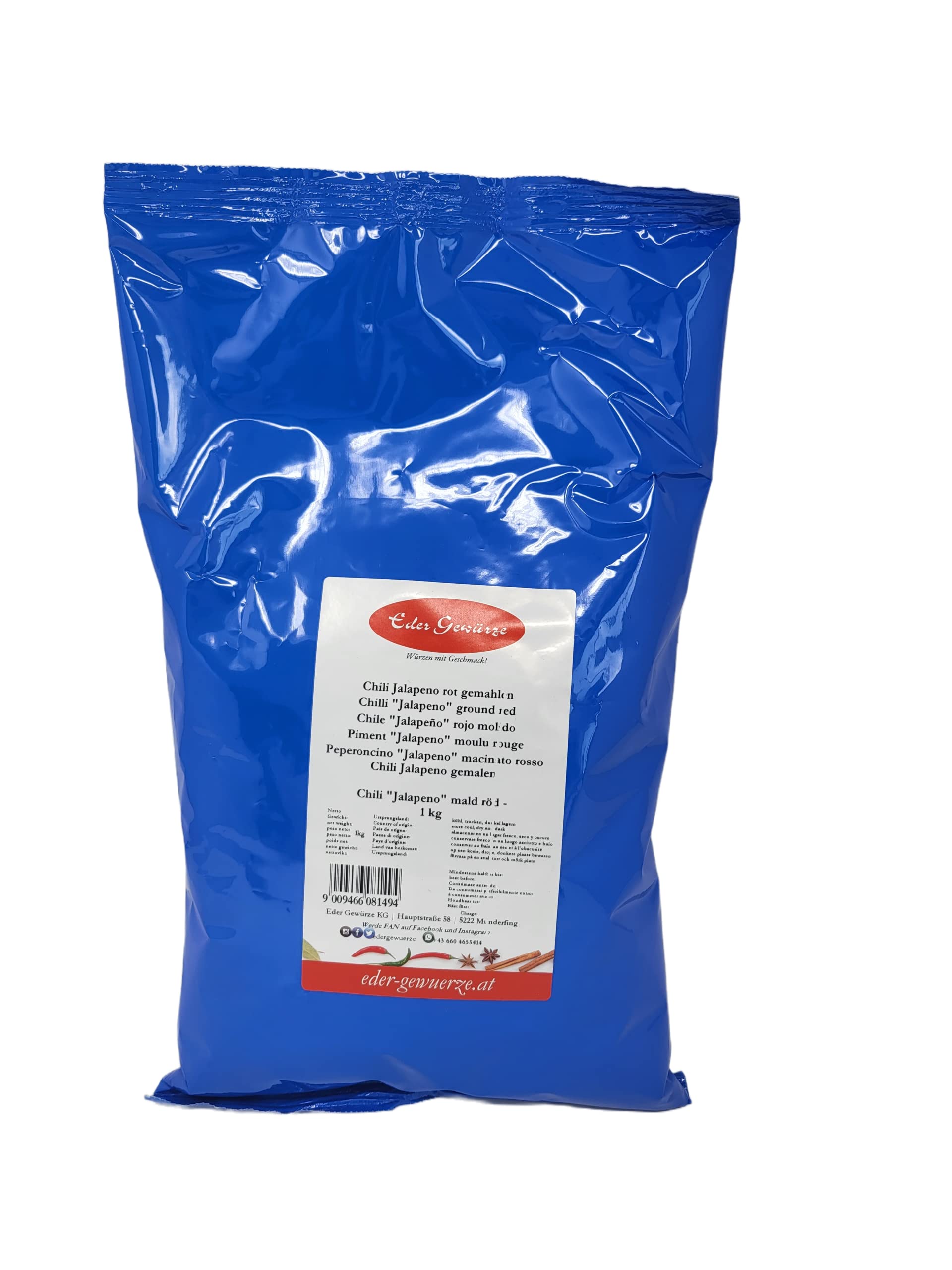 Eder Gewürze - Peperoncino Jalapeno macinato rosso - 1kg
