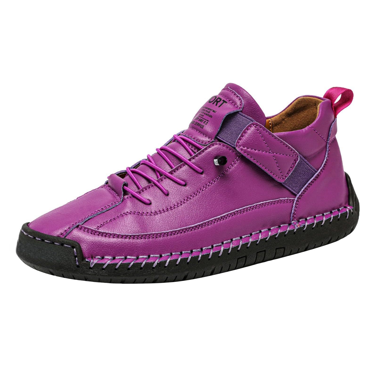Scarpe da donna a piedi nudi casual slip on scarpe da passeggio vestibilità ampia leggere traspiranti per tutti i giorni calzature da donna grigio, Viola, 39 EU