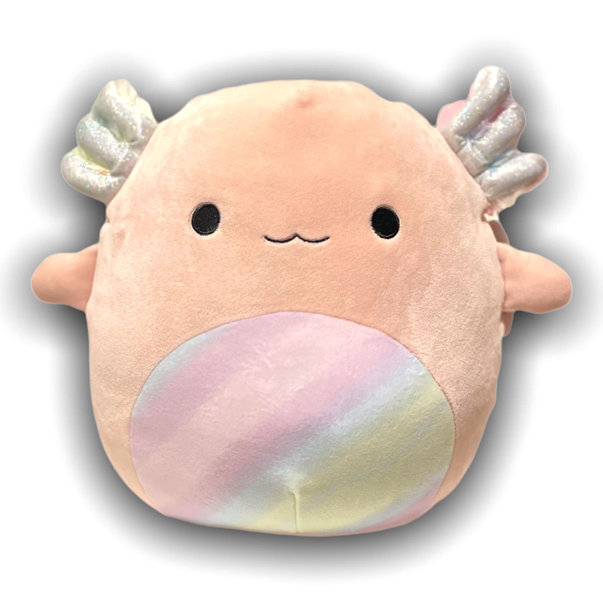 Squishmallows Official Kellytoy 11 Inch Soft Plush Squishy Toy Animals (Archie Axolotl (Light Pink/Rainbow Belly))