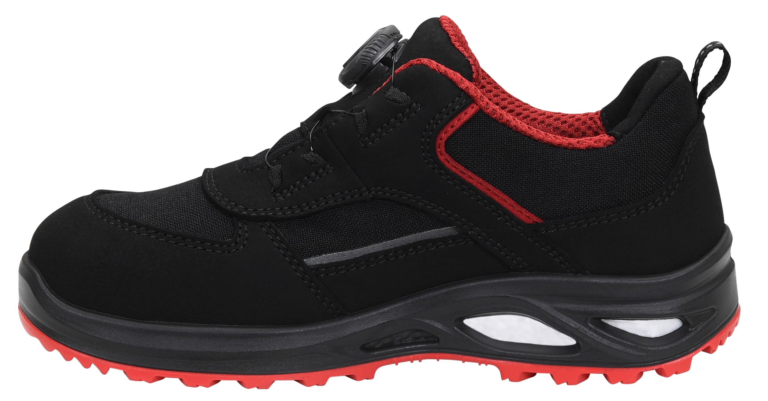 ELTEN Hannah XXTL BOA Black-red Low ESD S3S | Sicherheitsschuhe für Damen & Herren, Stahlkappe, leicht, atmungsaktiv