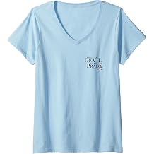 Women's The Devil Wears Prada 2 Pocket Logo Minimalistic Art Icons V-Neck T-Shirt