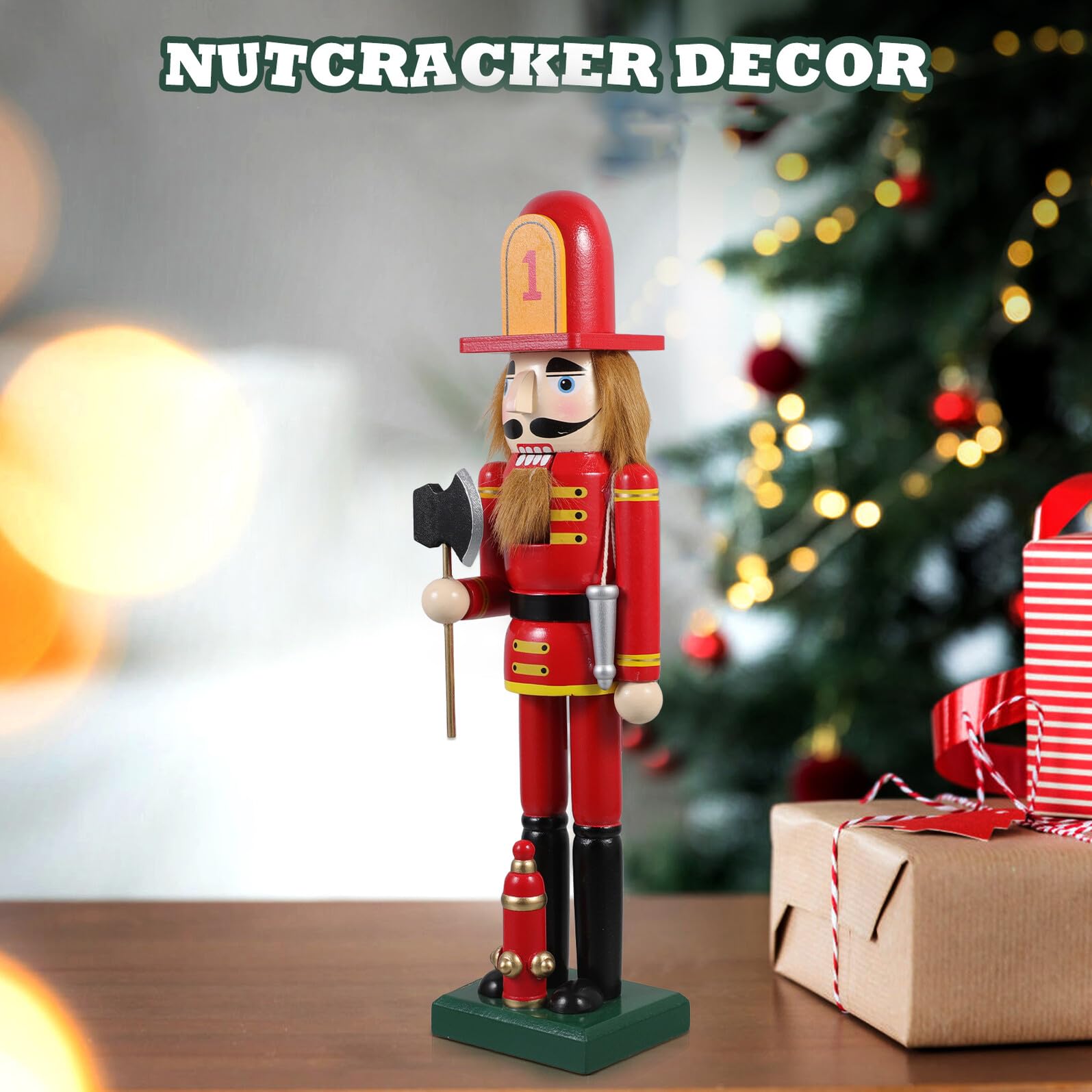 jojofuny Nussknacker-Soldat für Weihnachtsdekoration Nussknacker-Ornament als Schmuckstück für Küchentheke und Kaminsims