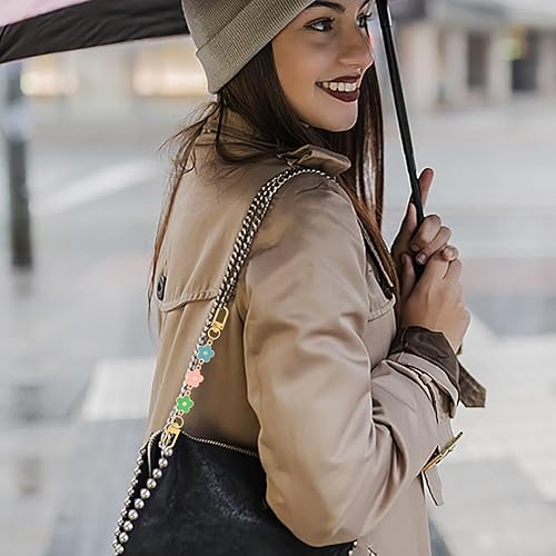 Miniatura 3 de EXCEART 3 unidades de cadena extensor de bolsa, correa de cadena decorativa para monedero, correa de metal para monedero, cadena extensora