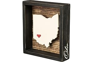 Primitives by Kathy Box Sign, 'Ohio': Rustic Wooden Home Decor for Primitive Decor Clearance Sale