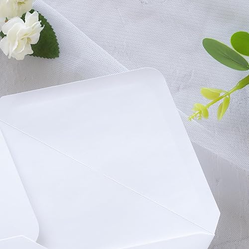 Miniatura 9 de PONATIA Paquete de 50 sobres A1, sobres blancos de 3.62 x 5.2 pulgadas, perfectos para tarjetas de boda, tarjetas de confirmación, sobres de