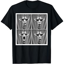Funny Giraffe Sunglasses Portrait Safari African Animal T-Shirt