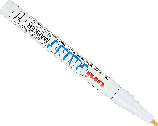 Uni-Ball 718966 PX-21 White Fine Tip Permanent Marker - White