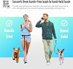 The Buddy System Adjustable Hands Free Dog Leash, Hand-Free Leash for Running, Jogging, Walking, Hiking and Training - Small Dog System Leash (Under 20lbs) - Made in USA - Small Dog, Large Belt, Black