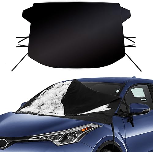Cubierta de nieve para parabrisas de automóvil, cubierta de eliminación de hielo de nieve para Toyota Camry 1990-2023, Nissan Rogue 2008-2023 600D