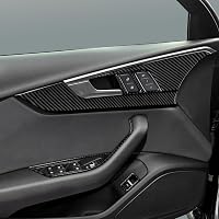 OYDDL Szénszálas Ajtópanel Szellőző Borítás - 4 db Karbon Matrica Szett Audi A4/S4/RS4/A5/S5/RS5 Modellekhez (2016-2025) Belső Dekoráció 7