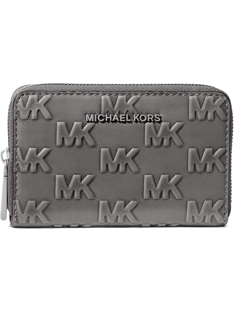 Black Michael Kors Jet Set Small Zip Around Card Case
