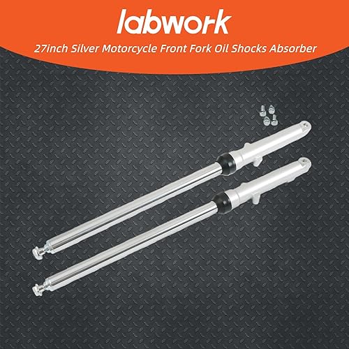 Miniatura 2 de labwork 27 pulgadas de plata Amortiguadores de aceite de horquilla delantera para motocicleta Honda CG125 CT90 CT110 Trail 1 par