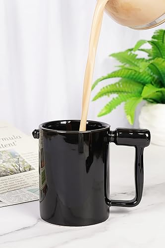 Vista 15 de Taza de café de béisbol, regalo de Navidad novedoso para hombres, mujeres, todos los amantes del deporte, 14 onzas, color blanco