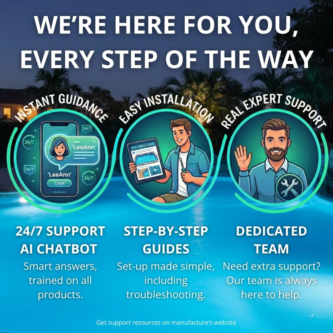 6 inch Intelli Color Pool Light for Inground Pool - 120V - 100 Ft Cord - Swimming Pool Light Fixture, Replacement for Pentair IntelliBrite 6 inch - Lifetime Replacement Program