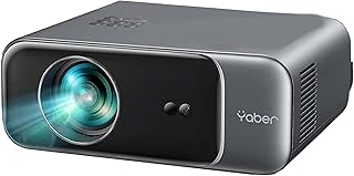 Projector, [Auto Focus/Trapezoidal Correction] WiFi6 Bluetooth 1080P Full HD Projector Home Cinema Support 4K Video, YABER...