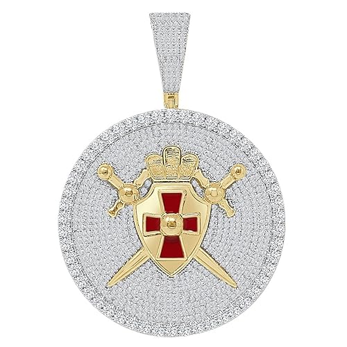 JewelBooth Men's 45+ Grams Big XL 3" 14K Gold Finish