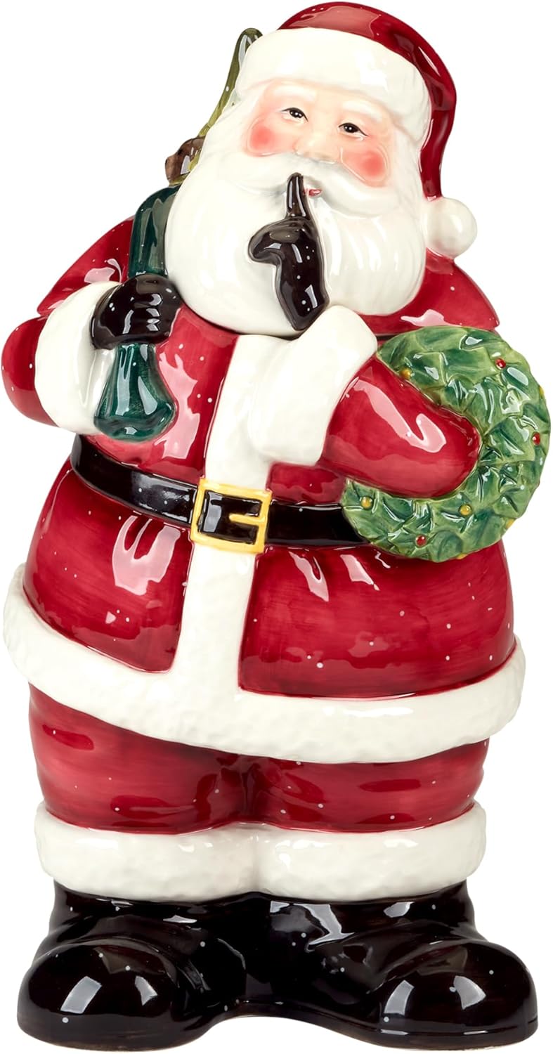 Santa’s Secret 3-D Festive Cookie Jar – A whimsical Santa-shaped cookie jar that brings instant holiday joy to your kitchen, perfect for storing sweet treats all season long