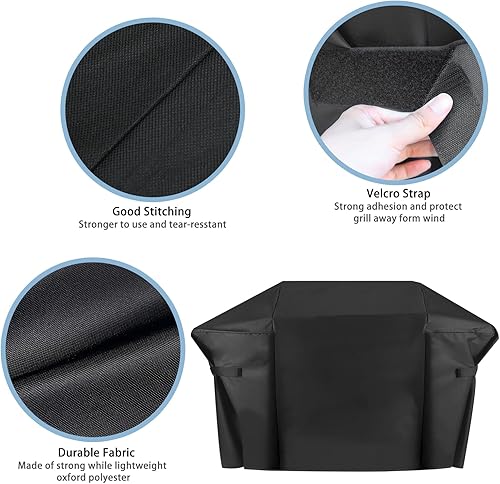 Vista 30 de Cubierta para parrilla Weber SmokeFire EPX6 de 65 pulgadas para parrilla de pellets de leña, resistente al agua, para exteriores, accesorios