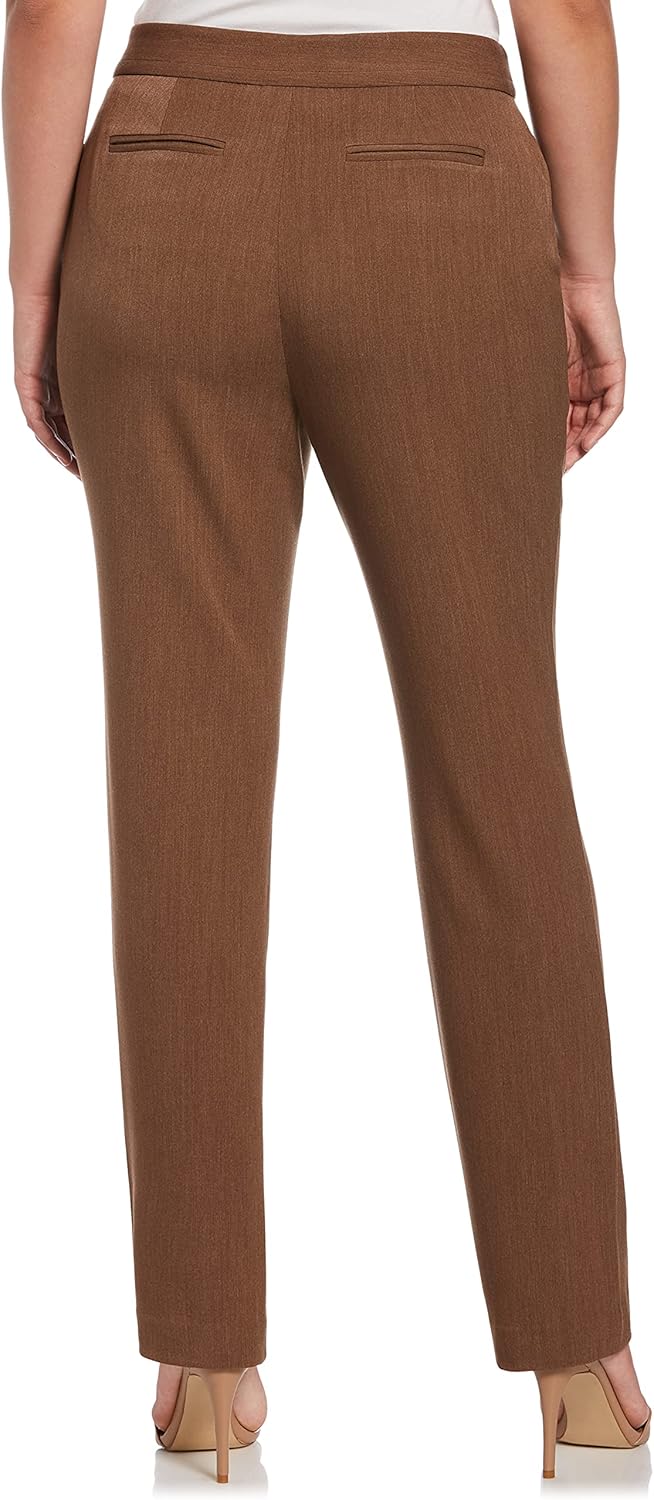 Rafaella Women's Curvy Fit Gabardine Slim Leg Pant - Image 2