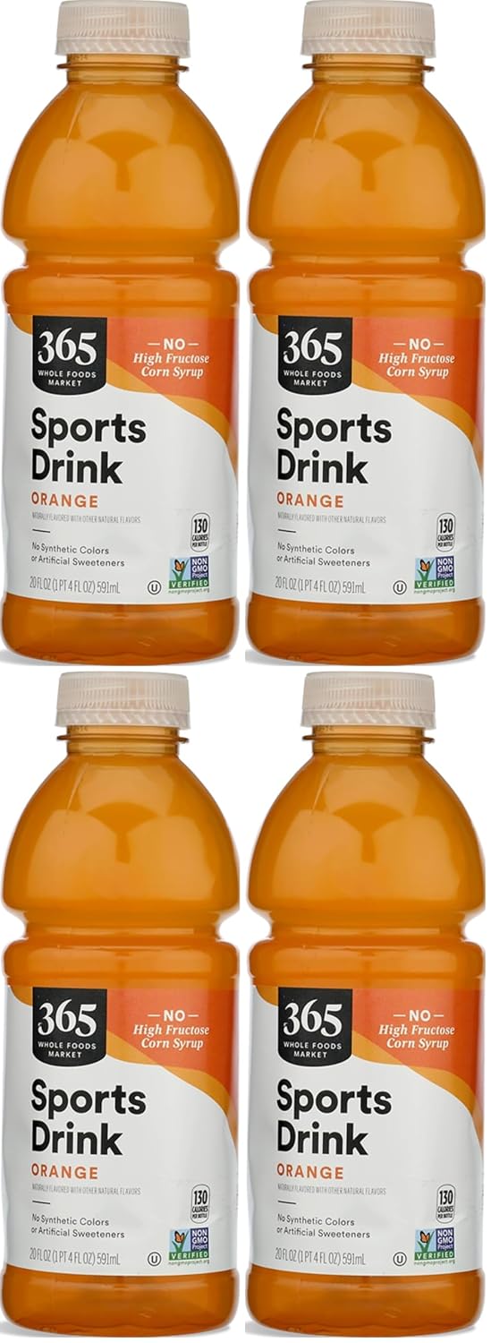 365 by Whole Foods Market, Sports Drink, Orange, 20 Fl Oz (Pack of 4)