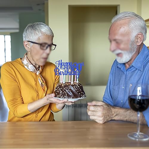 Miniatura 7 de 1 pieza de decoración de pastel de feliz cumpleaños 80 con purpurina y saludos a 80 años, selección de pasteles de 80 años, decoración fabulosa para