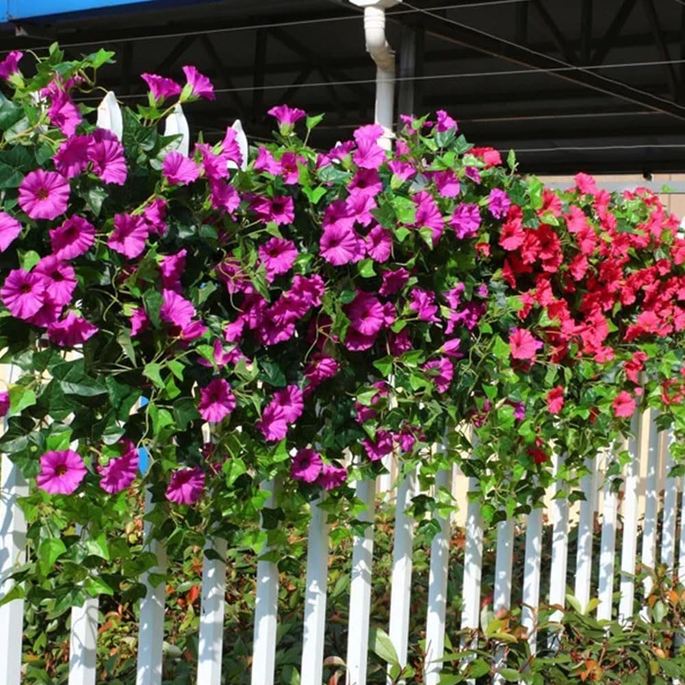 Uv Simulation Artificial Flower,Uv Simulation Artificial Petunia Flowers,Outdoor Flowers That Look Real Uv Resistant,Realistic Artificial Petunias,Artificial Flowers For Outdoors Petunias (5, blue)