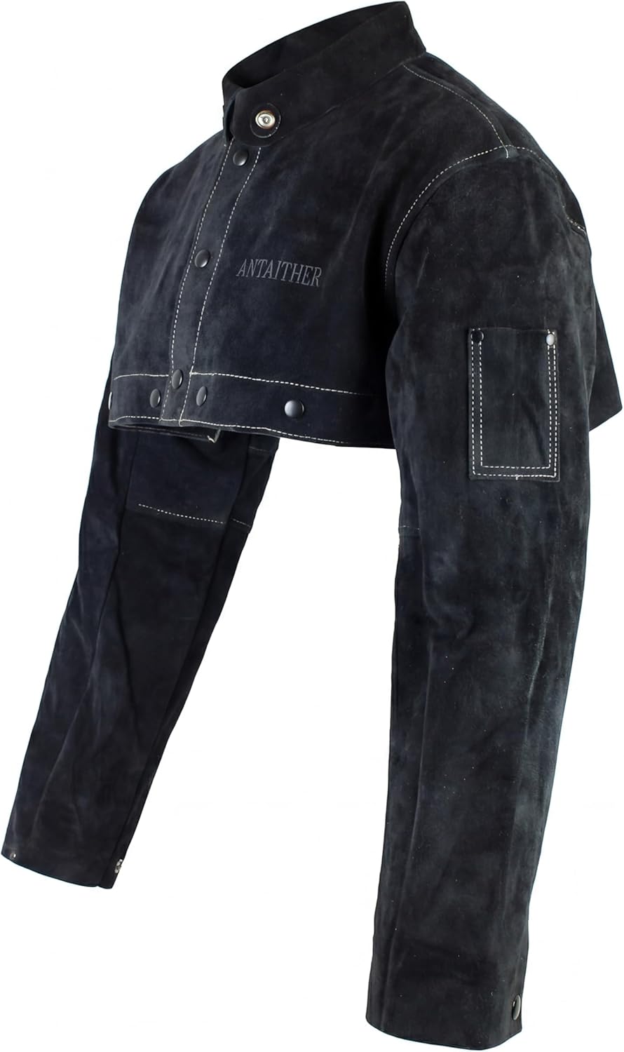 ANTAITHER Split Cowhide Leather Welding Cape Sleeve - Superior Heat & Flame Resistance for Heavy-Duty Protection