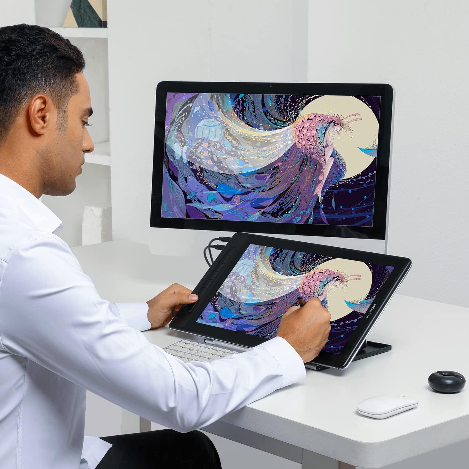 HUION 液タブ 液晶ペンタブレット Kamvas Pro 16（2.5K）15.8インチ 