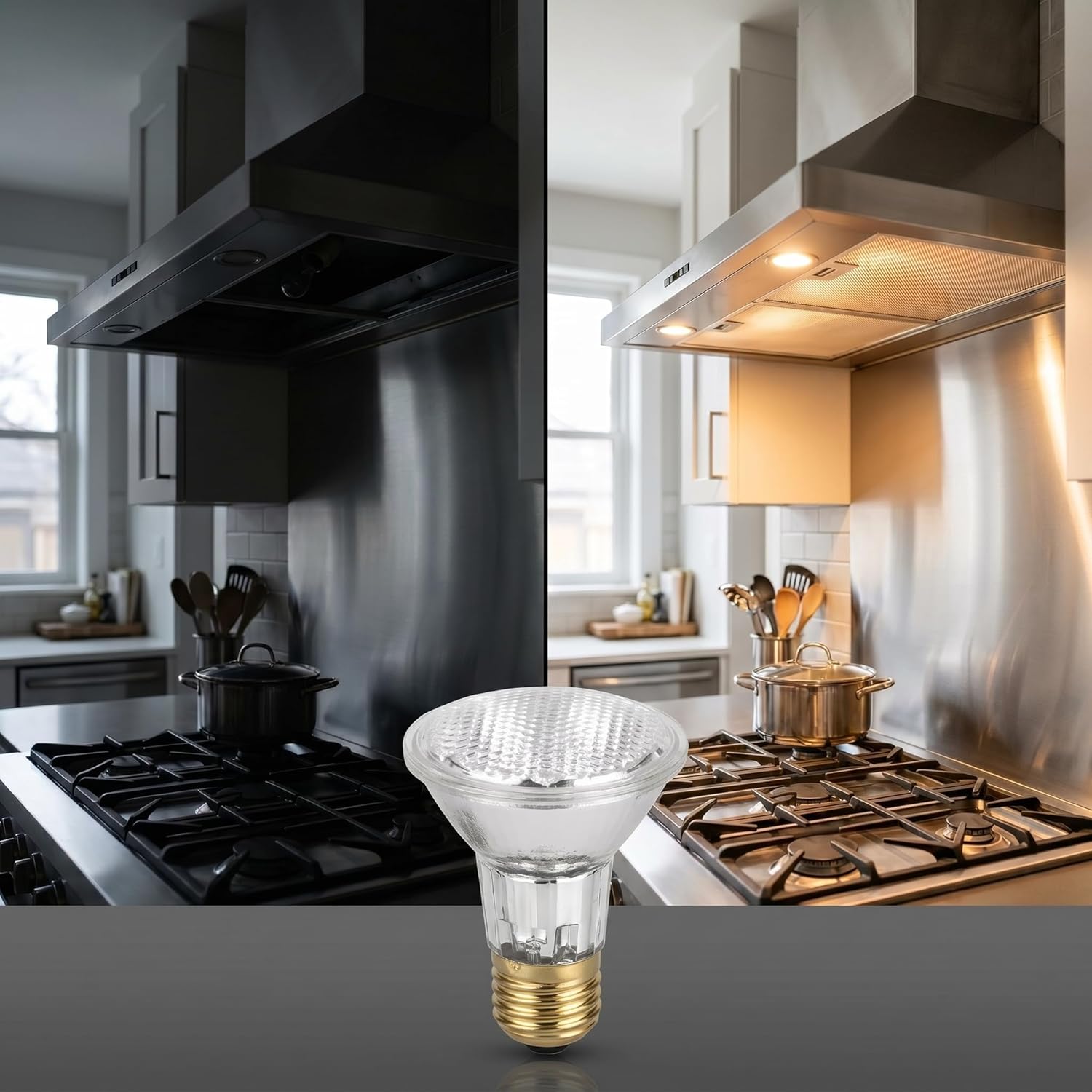 12Vmonster PAR20 35PAR20/FL DIMMABLE 6 Pack 35W Halogen Spot Light Bulb Screw Base Flood Lamp Hood Range Stove Top Track Lighting 39W Replacement Rich Color High CRI Ceiling Kitchen Recessed E26 120V