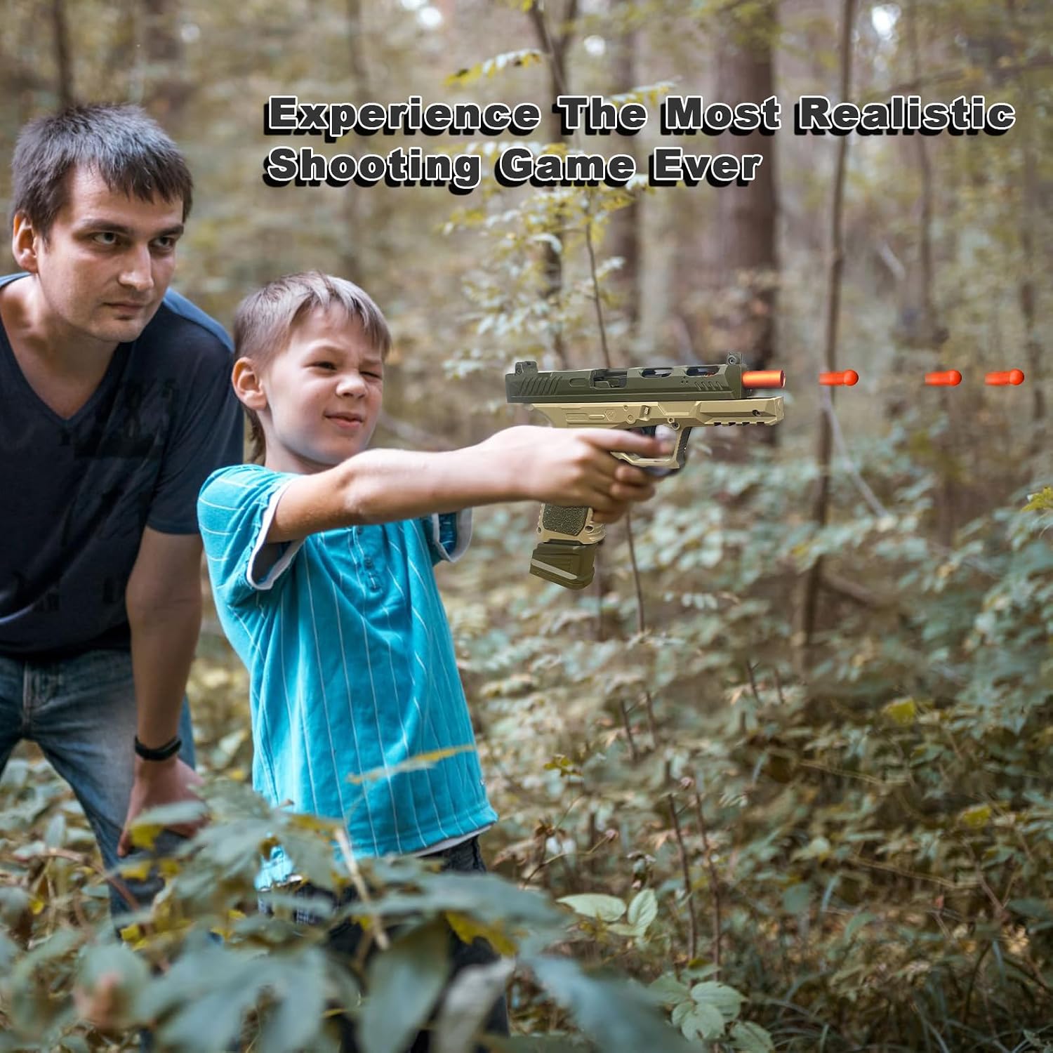 Toy Gun, Semi-Automatic Shell Ejecting Toy Gun Pistol Automatic Reloading for Kid, Shooting Games Educational Model Toy Pistol to Cool Toys Gifts for Boys & Girls Ages 6+