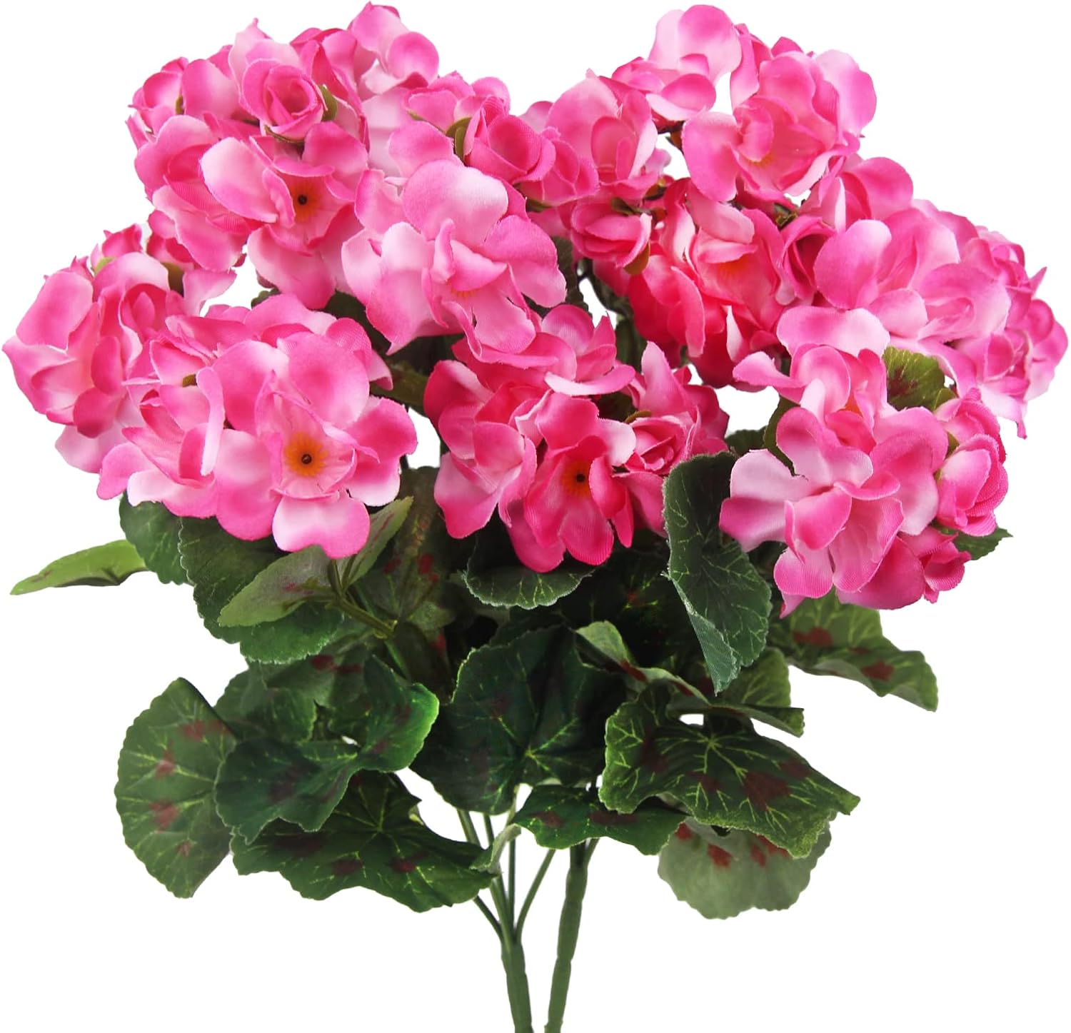 CISDUEO 2 Pcs Artificial Geraniums Outdoor Silk Flowers