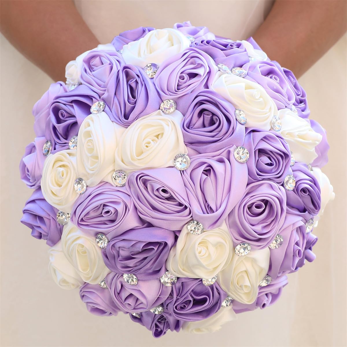 8.7' Lavender, Lilac & Ivory Bridal Wedding Bouquet