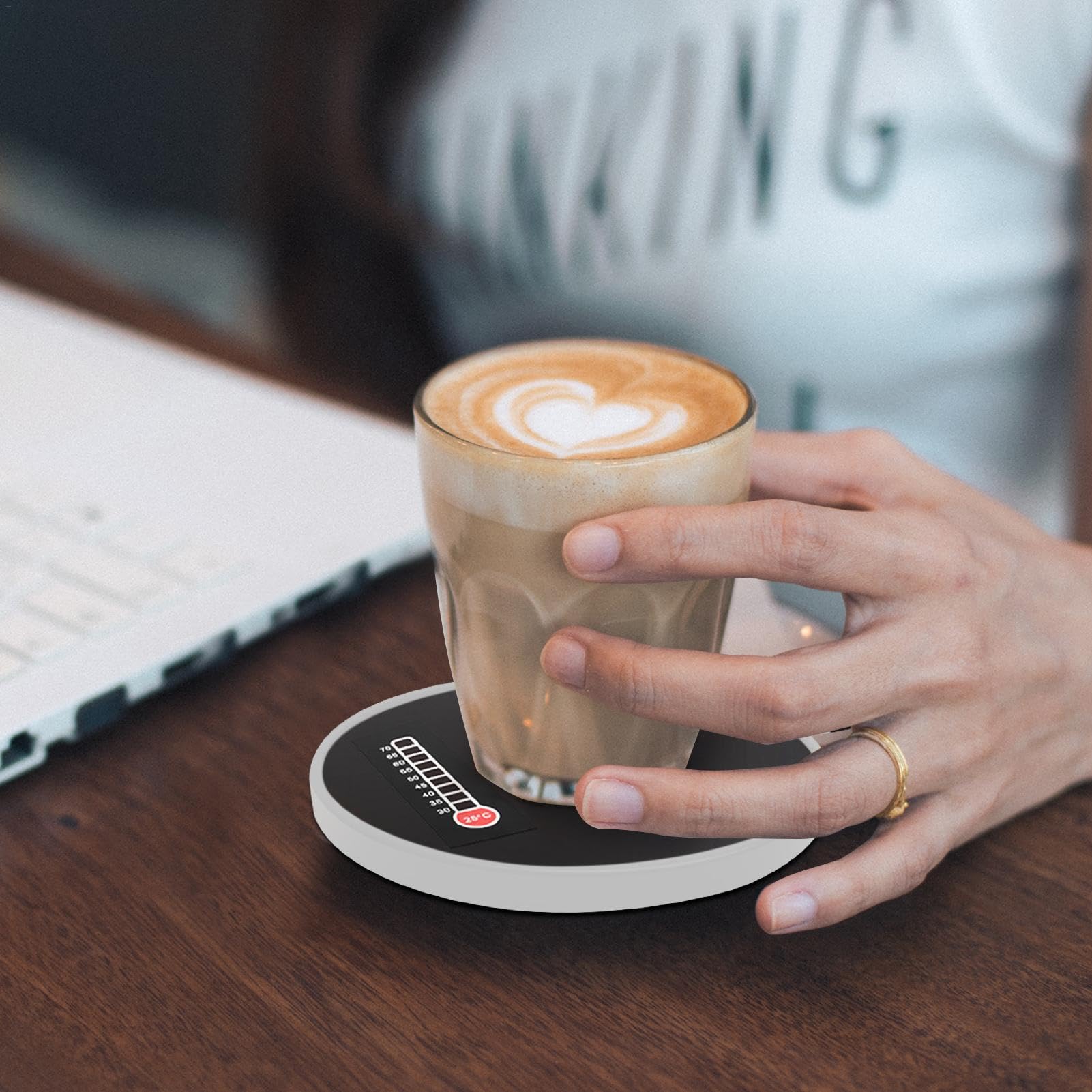 Scaldabagni da caffè per scrivania, riscaldatore per bevande, riscaldatore per tazza di caffè, riscaldatore intelligente per tè al latte, scalda tazza per caffè, bevanda, tè
